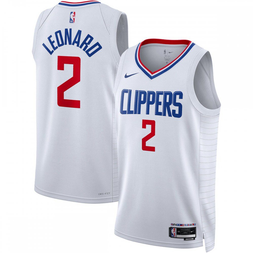 Kawhi Leonard LA Clippers Unisex 2022/23 Swingman Jersey - Association Edition - White-Pro Kit Vault | Brand New 26/27 Sports Jerseys